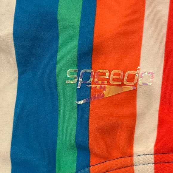 EUC Speedo Swimsuit Size 12 Printed Thin Strap Multicolor - Picture 6 of 8